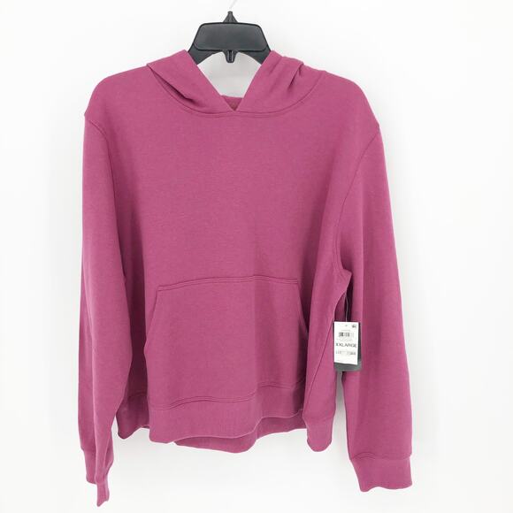 IDEOLOGY Womens Hoodie Sweatshirt XXL Pink Fleece Relaxed Fit NWT - Picture 2 of 11